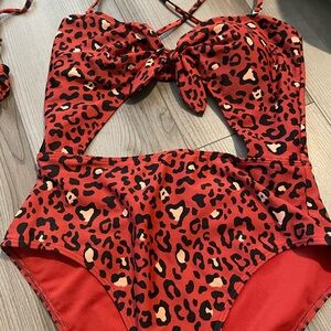 Leopard print Hollister bathing suit